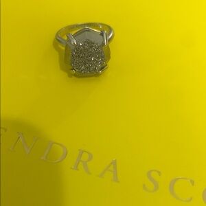 Kendra Scott Silver Ring with Sparkling Stone